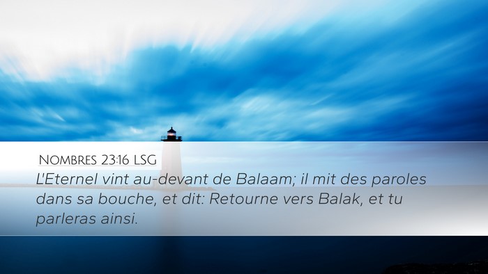 Nombres 23:16 LSG Bible Verse Image