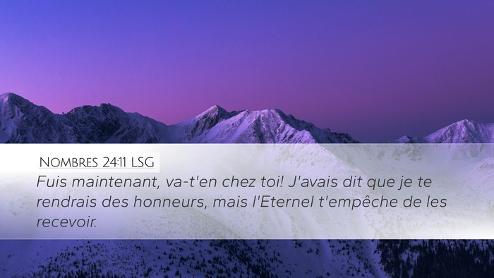 Nombres 24:11 LSG Bible Verse Image