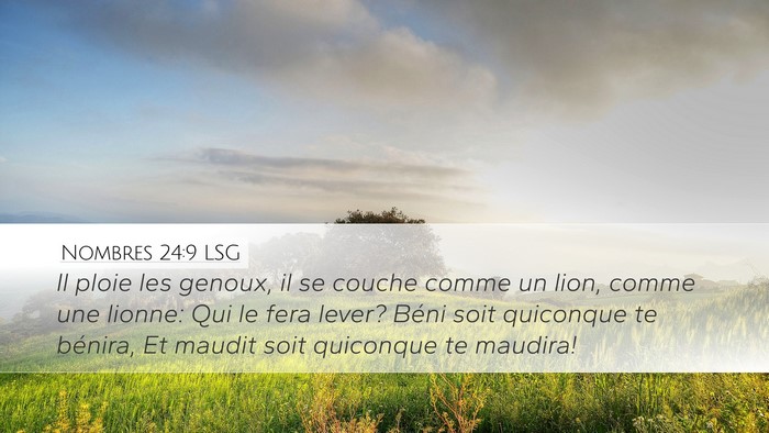 Nombres 24:9 LSG Bible Verse Image