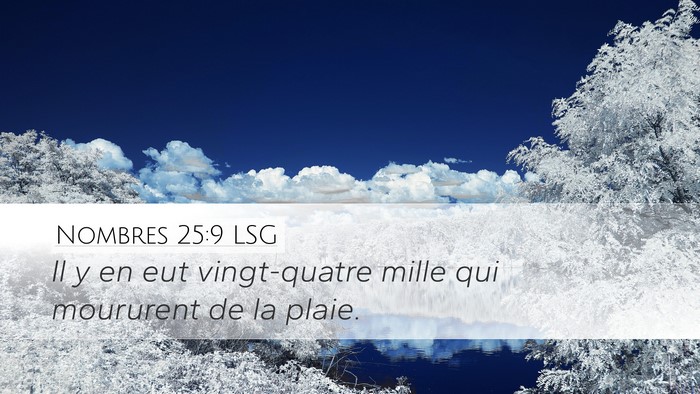 Nombres 25:9 LSG Bible Verse Image