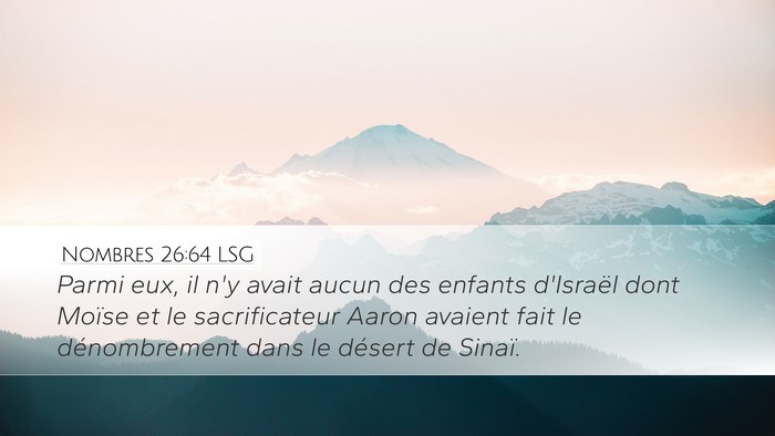 Nombres 26:64 LSG Bible Verse Image