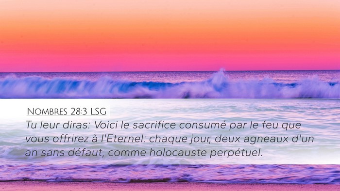 Nombres 28:3 LSG Bible Verse Image