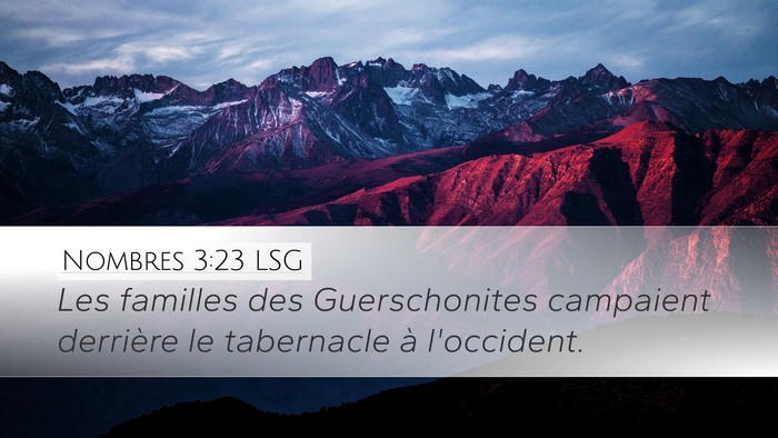 Nombres 3:23 LSG Bible Verse Image