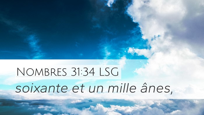 Nombres 31:34 LSG Desktop Wallpaper - soixante et un mille - Desktop Bible Verse Wallpaper