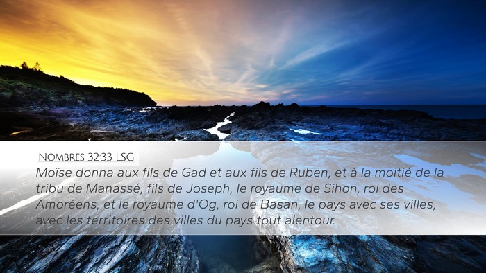 Nombres 32:33 LSG Bible Verse Image