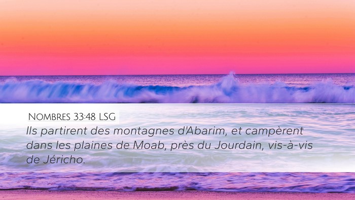 Nombres 33:48 LSG Bible Verse Image