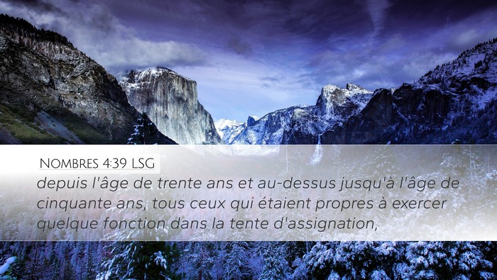 Nombres 4:39 LSG Bible Verse Image