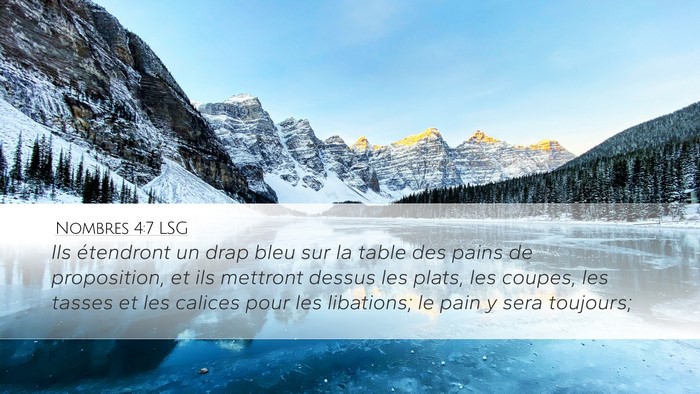 Nombres 4:7 LSG Bible Verse Image