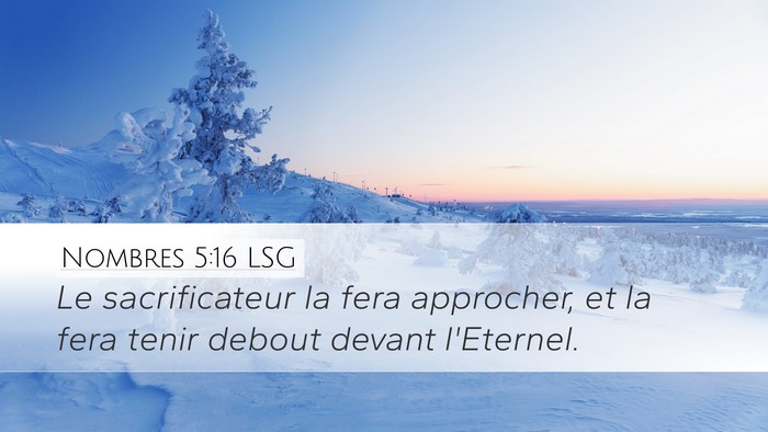 Nombres 5:16 LSG Bible Verse Image