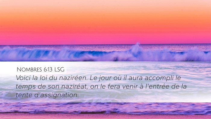 Nombres 6:13 LSG Bible Verse Image