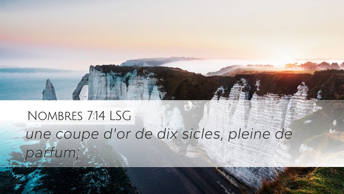 Nombres 7:14 LSG Bible Verse Image