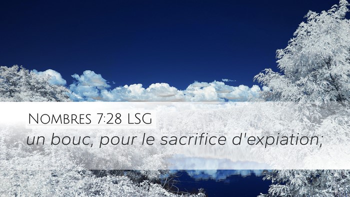 Nombres 7:28 LSG Desktop Wallpaper - un bouc, pour le sacrifice - Desktop Bible Verse Wallpaper