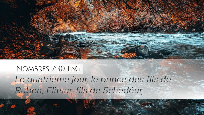 Nombres 7:30 LSG Bible Verse Image