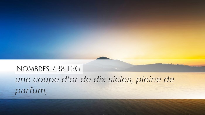 Nombres 7:38 LSG Desktop Wallpaper - une coupe d'or de dix sicles, pleine de - Desktop Bible Verse Wallpaper