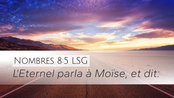 Nombres 8:5 LSG Bible Verse Image