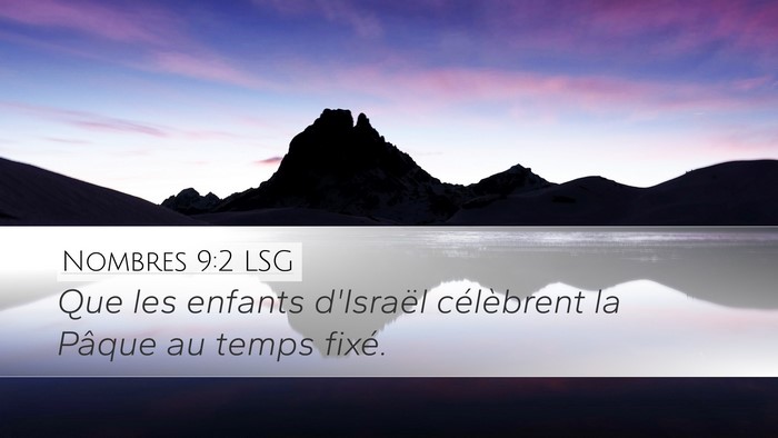 Nombres 9:2 LSG Bible Verse Image