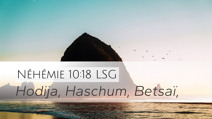Néhémie 10:18 LSG Bible Verse Image