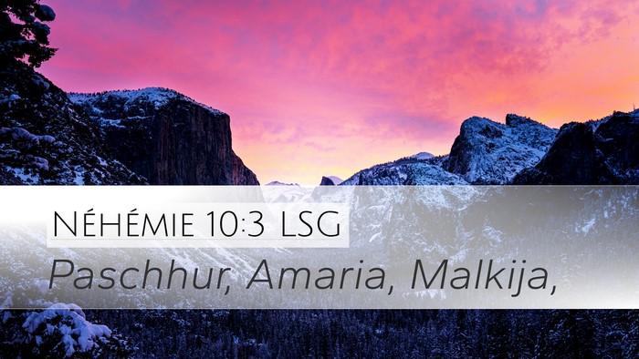 Néhémie 10:3 LSG Desktop Wallpaper - Paschhur, Amaria, - Desktop Bible Verse Wallpaper