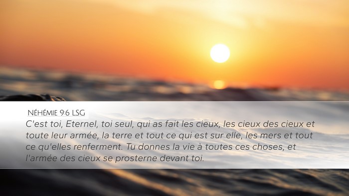 Néhémie 9:6 LSG Bible Verse Image
