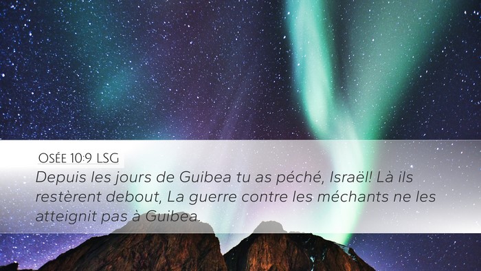 Osée 10:9 LSG Bible Verse Image