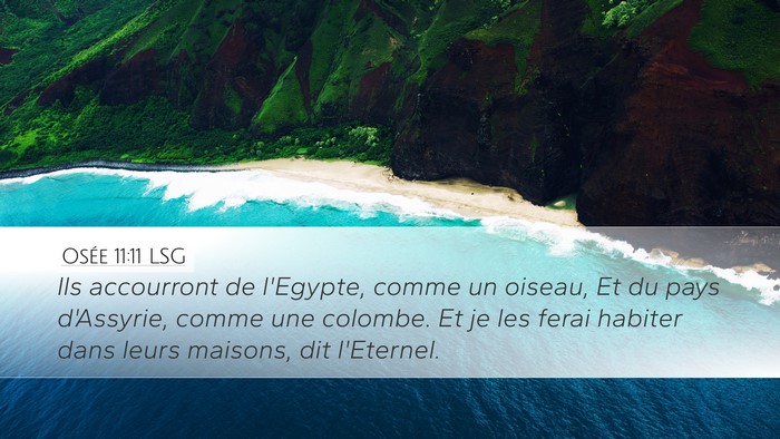 Osée 11:11 LSG Bible Verse Image