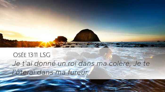 Osée 13:11 LSG Bible Verse Image