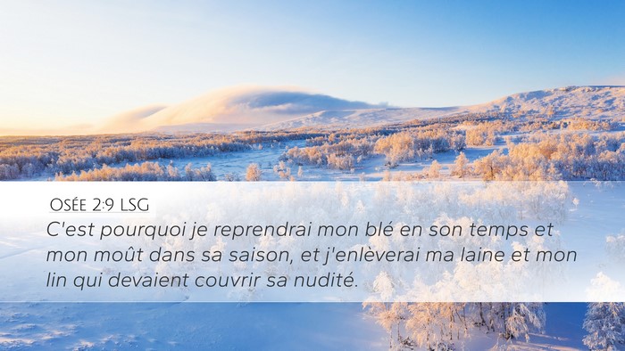 Osée 2:9 LSG Bible Verse Image