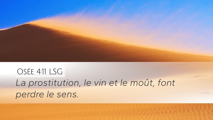 Osée 4:11 LSG Bible Verse Image