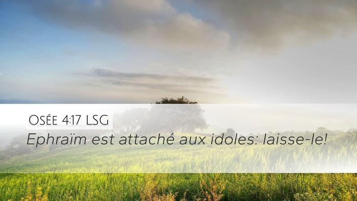 Osée 4:17 LSG Bible Verse Image