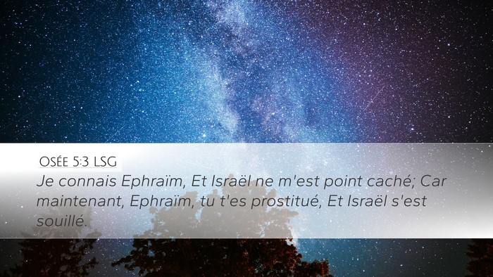 Osée 5:3 LSG Bible Verse Image