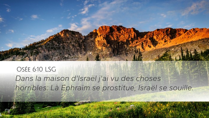 Osée 6:10 LSG Bible Verse Image