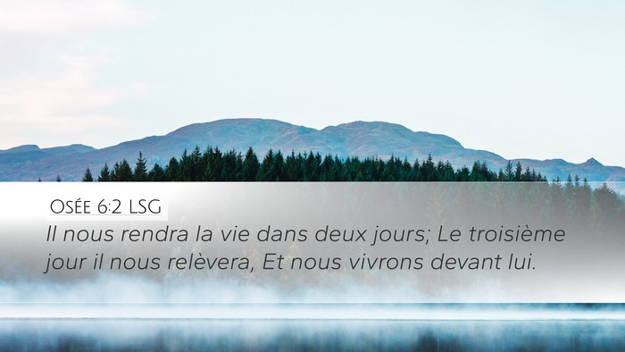 Osée 6:2 LSG Bible Verse Image