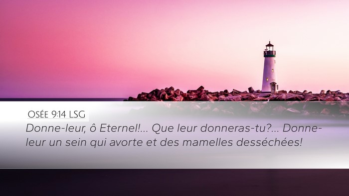 Osée 9:14 LSG Bible Verse Image