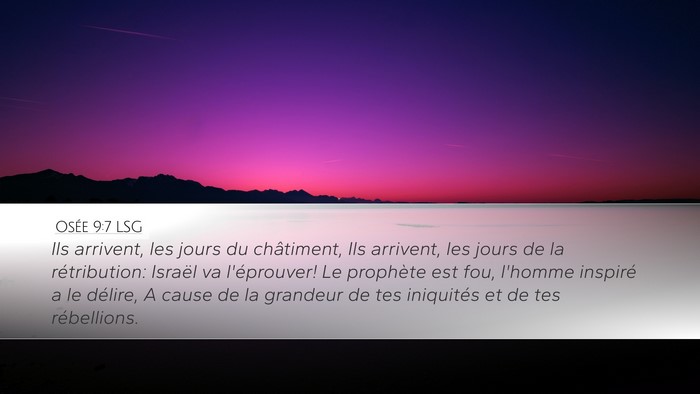 Osée 9:7 LSG Bible Verse Image