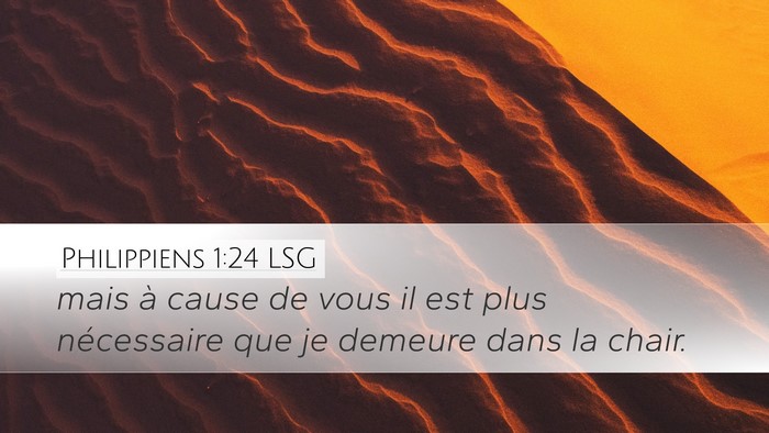 Philippiens 1:24 LSG Bible Verse Image