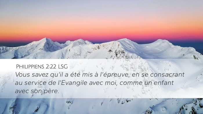 Philippiens 2:22 LSG Bible Verse Image