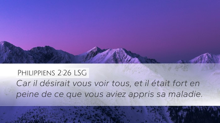 Philippiens 2:26 LSG Bible Verse Image