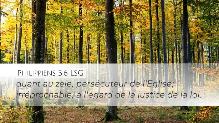 Philippiens 3:6 LSG Bible Verse Image