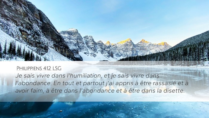 Philippiens 4:12 LSG Bible Verse Image