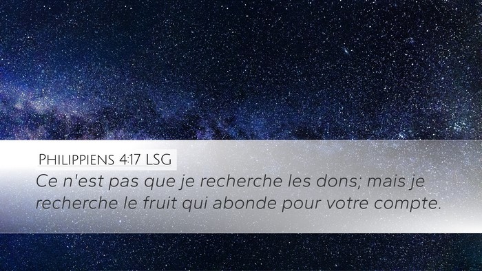 Philippiens 4:17 LSG Bible Verse Image