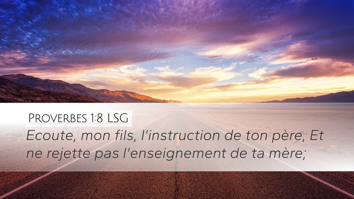 Proverbes 1:8 LSG Bible Verse Image