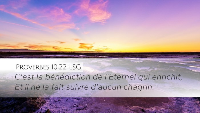 Proverbes 10:22 LSG Bible Verse Image