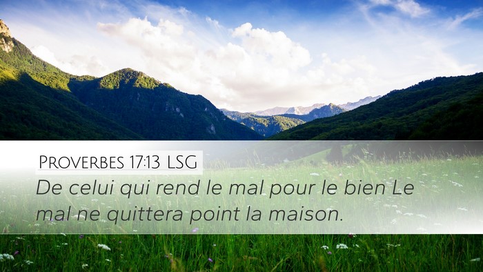 Proverbes 17:13 LSG Bible Verse Image