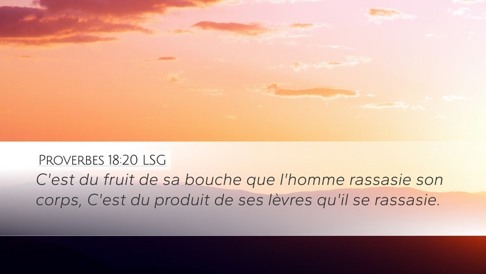 Proverbes 18:20 LSG Bible Verse Image