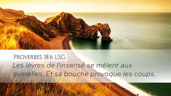 Proverbes 18:6 LSG Bible Verse Image