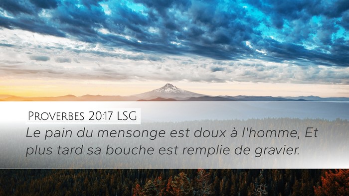 Proverbes 20:17 LSG Bible Verse Image
