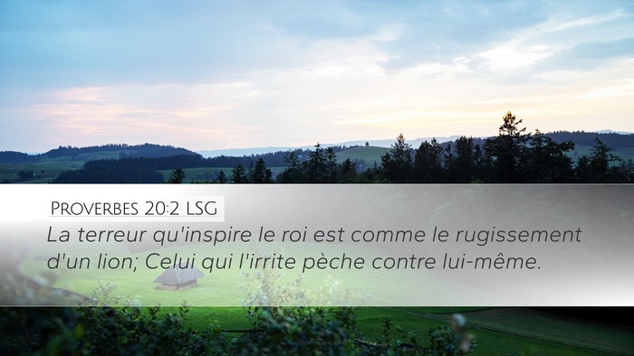 Proverbes 20:2 LSG Bible Verse Image