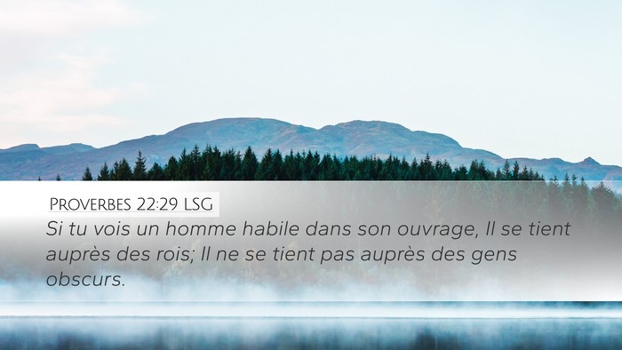 Proverbes 22:29 LSG Bible Verse Image