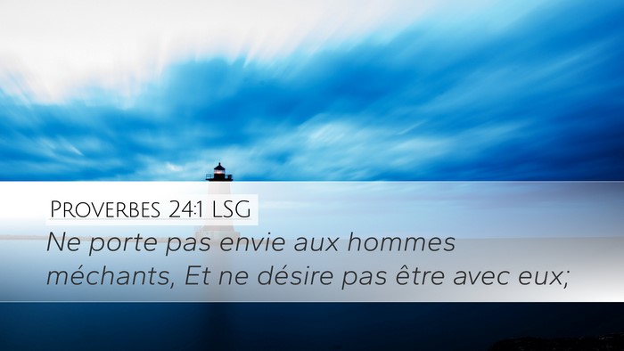 Proverbes 24:1 LSG Bible Verse Image