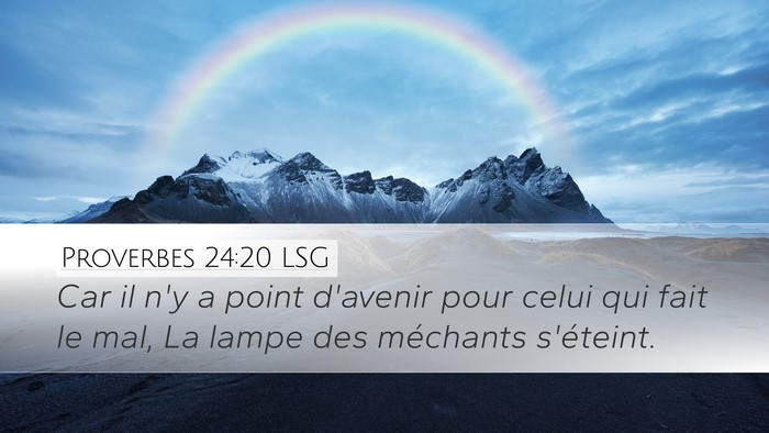 Proverbes 24:20 LSG Bible Verse Image